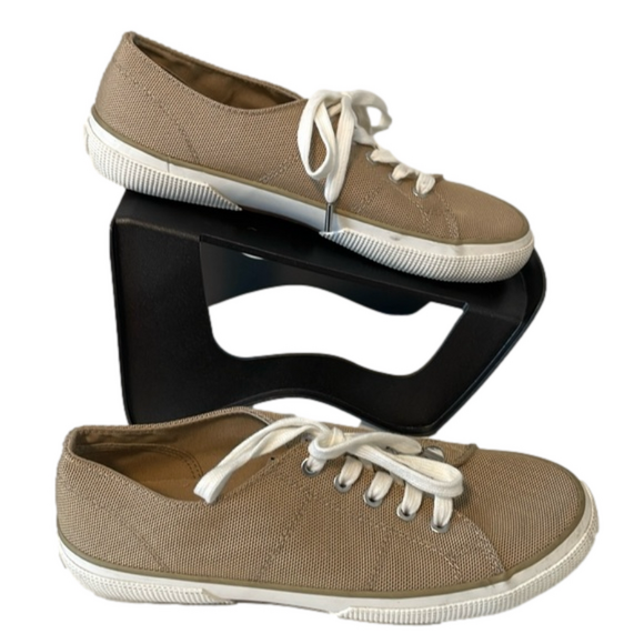 Lauren Ralph Lauren Shoes - Lauren Ralph Lauren Jolie tan twill tennis shoes Sz 7B